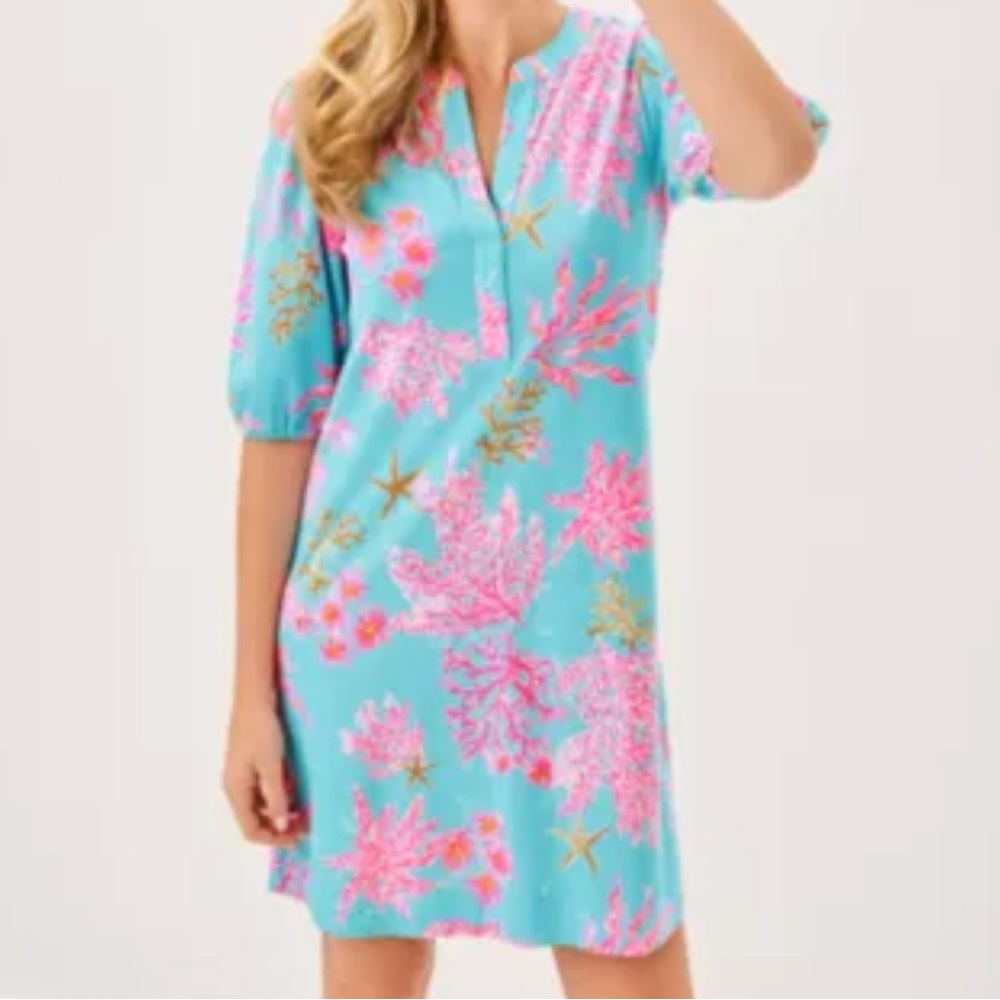 Lilly Pulitzer Multi-Color Coral Print Dress